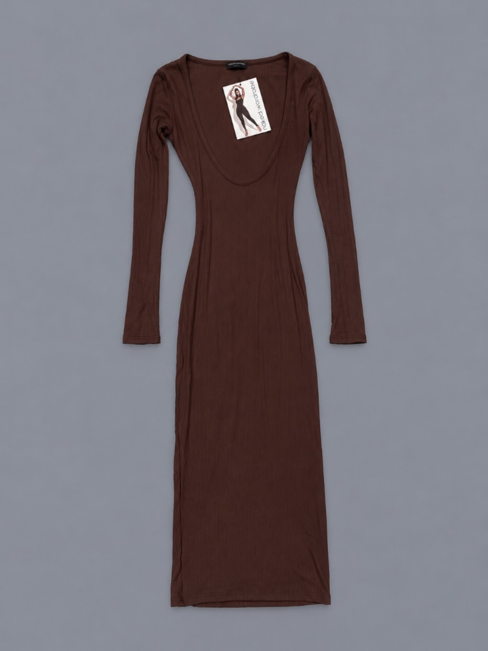 Naked Wardrobe Ribbed Midi Dress – Size S